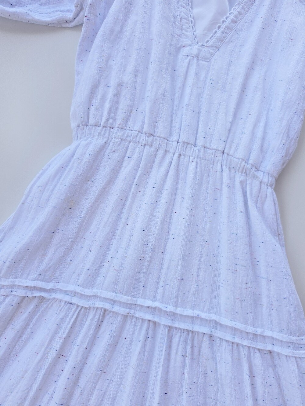 Betsey Johnson White Spectator Tiered Midi Dress - Picture 7 of 10